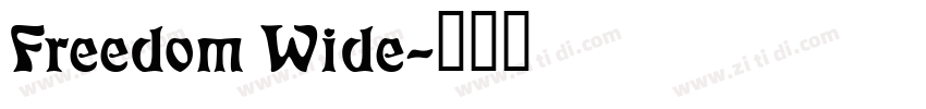 Freedom Wide字体转换
